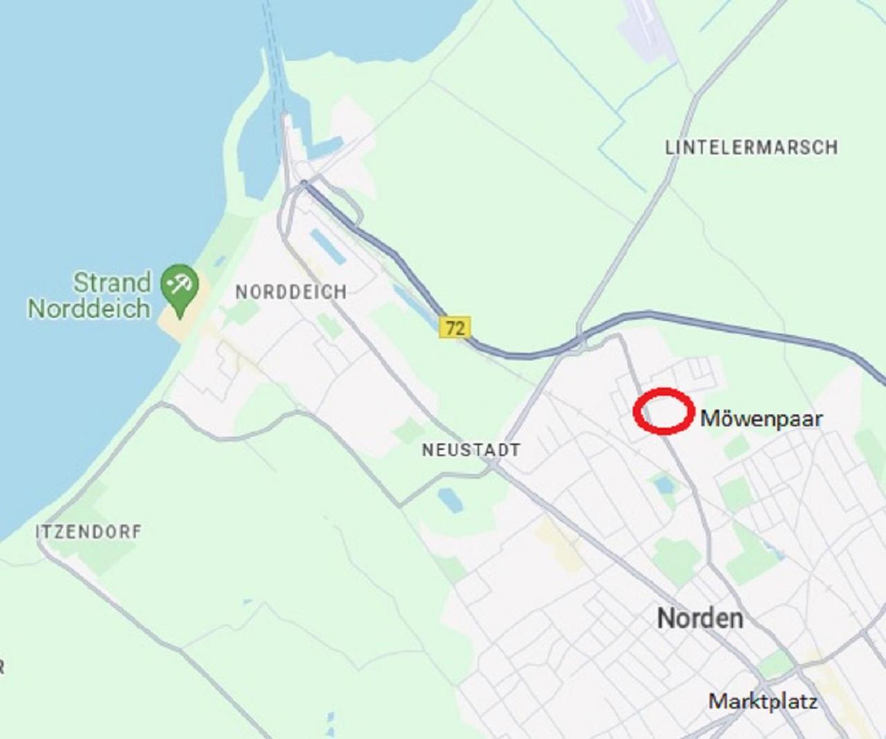 Fewo-Moewenpaar-Norden-Norddeich Екстер'єр фото